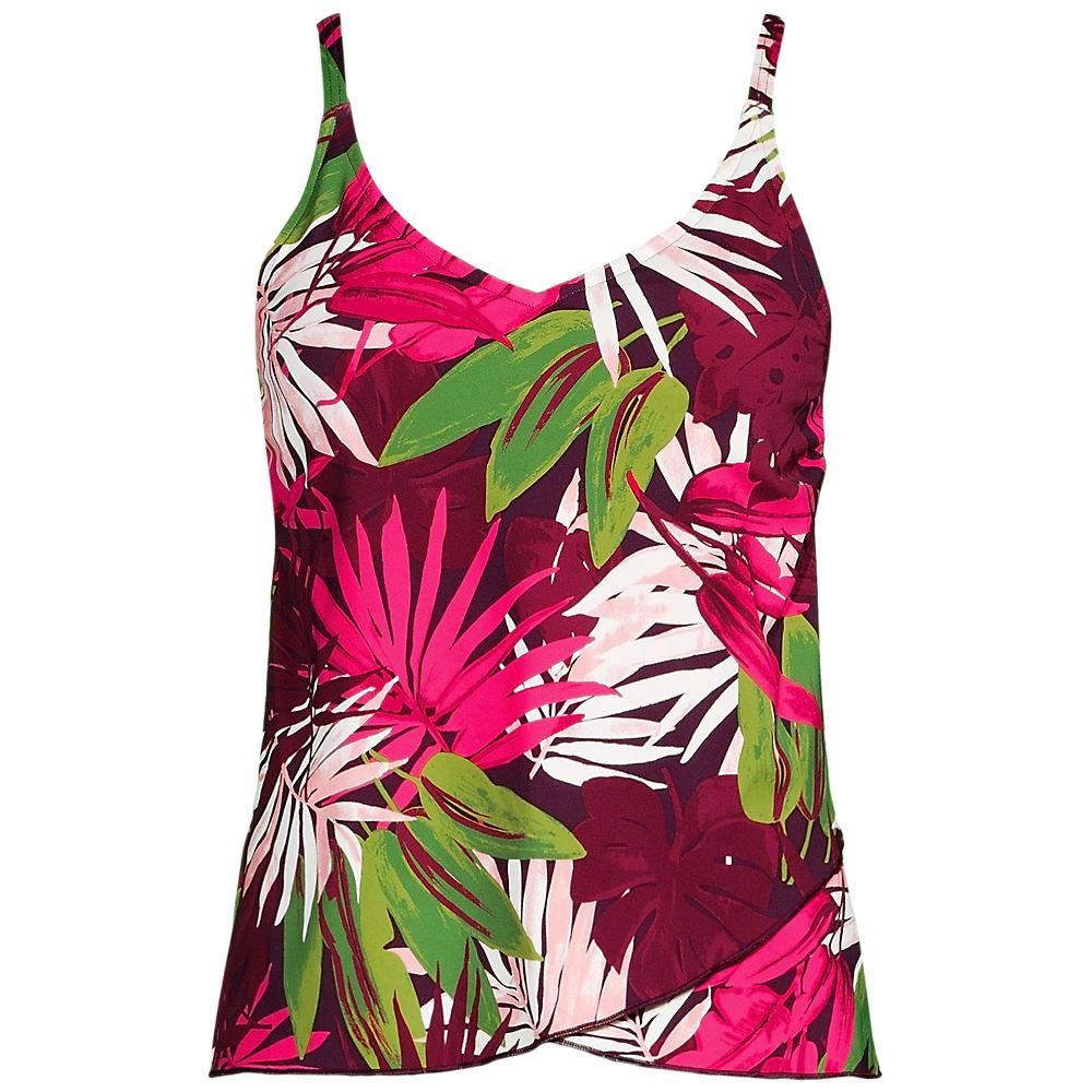Tankinitop mit Tulpensaum chlorresistent für Damen, Damen, size: regular, Rot, Nylon-Mischung, by Lands' End