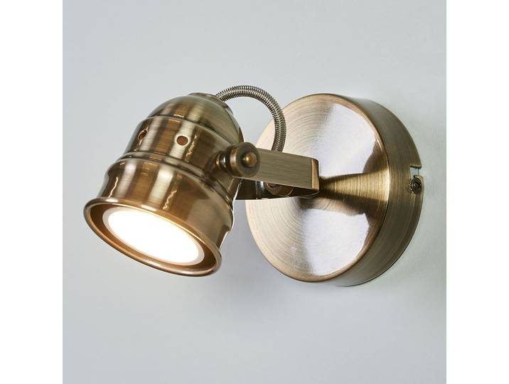 Leonor Wandleuchte Antique Brass - Lindby - Wohnzimmer - Antik - Metall - Einflammig