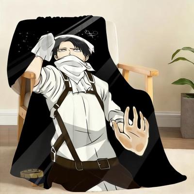 Uplift Picks Levi Ackerman Anime Throw Blanket Soft Chibi Plush Blanket 04 125x150cm