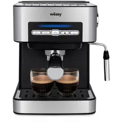 WEASY Wëasy Espressomaschine KFX32 / Fassungsvermögen 1,6 L  / 4 Programme / Filter aus Edelstahl und Messlöffel / Edelstahl/ 850 W /  Silber