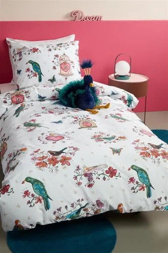 Beddinghouse Kids Sweet Birds Dekbedovertrek - Roze - 100 x 135 cm