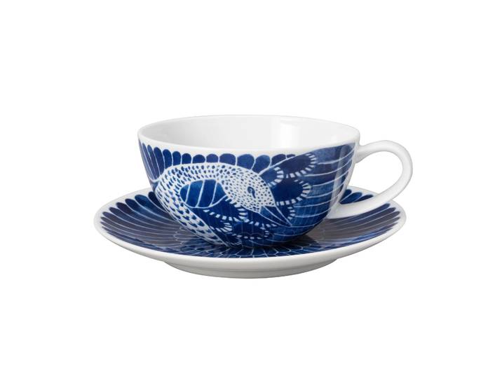 Götefors Porslin Tasse à thé Selma avec soucoupe Ø 16 cm