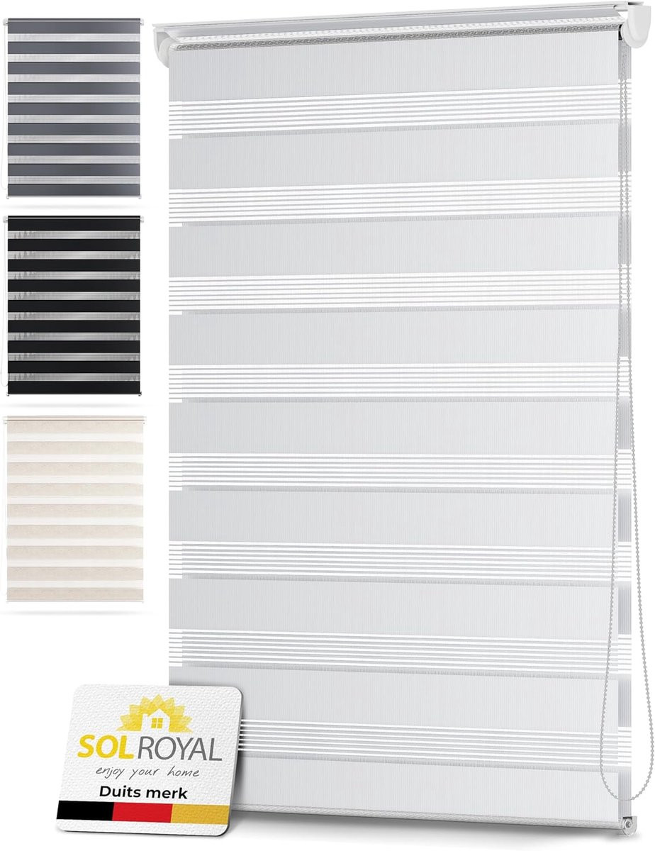 Merkloos Duo Rolgordijn Day & Night - Breedte: 80 cm - Klemmfix zonder boren