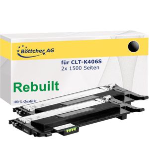 kompatibel für Samsung CLT-K406S schwarz Value Pack, 2 Stück