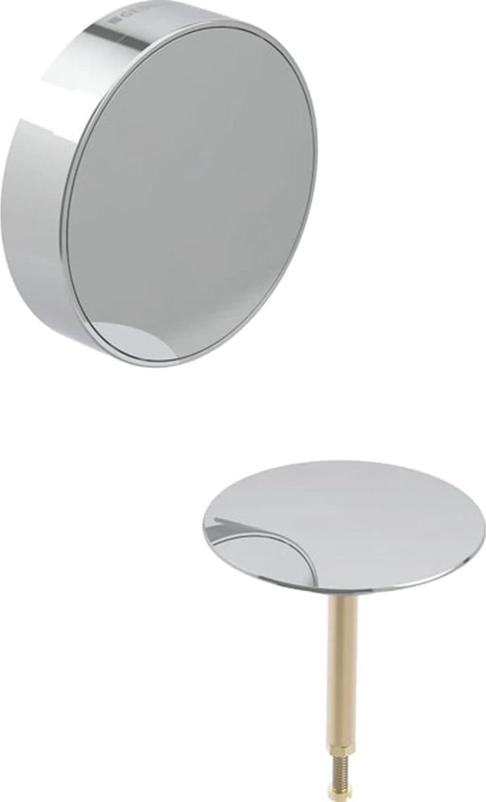 Geberit Complete set voor badkuipafvoer, split d52mm, met draaimechanisme, chroom
