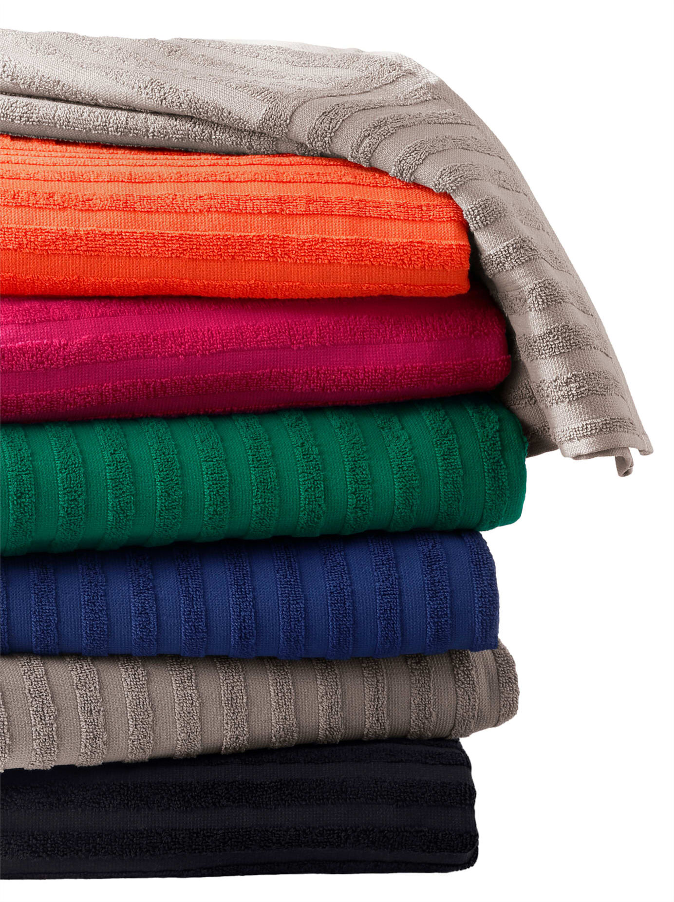 Handtücher WÄSCHEPUR, bunt (schwarz), 2 Stk., Walkfrottee, Walkfrottee, 100% Baumwolle, Handtücher