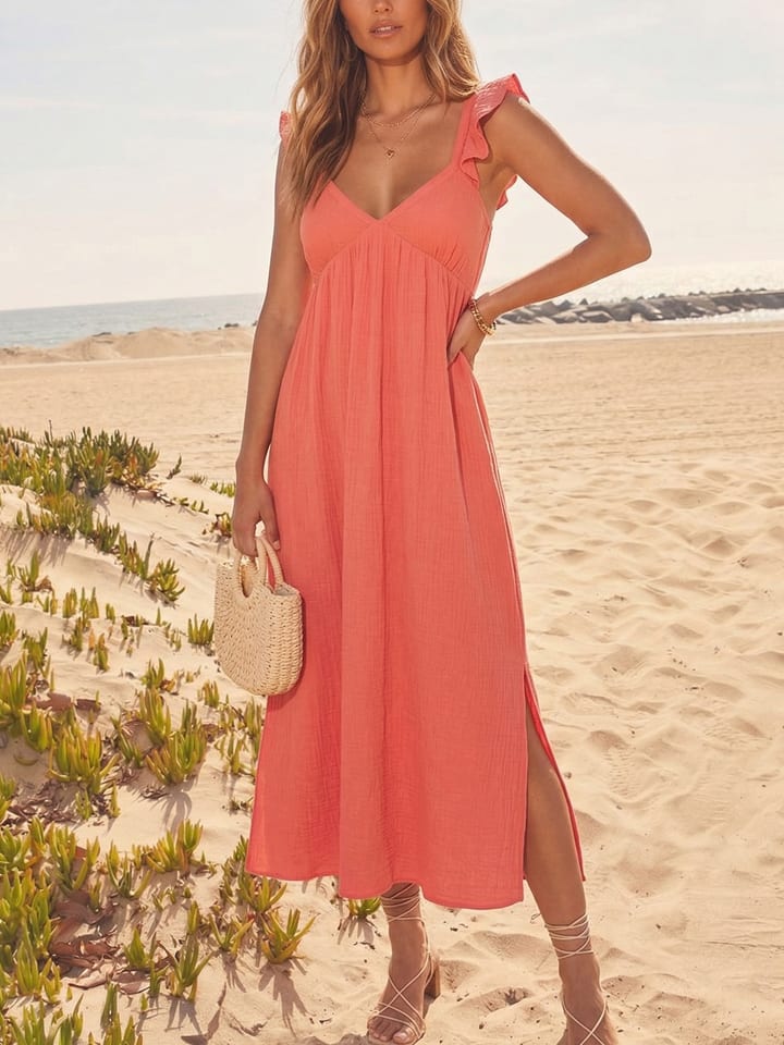 Milan Kiss Kleid in Lachs - L