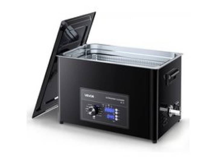VEVOR ultrasone reiniger, professioneel ultrasoon reinigingsapparaat met draaiknopbediening, 30 liter, reinigingsapparaat met mandje en reinigingsbal, ultrasoon reiniger voor horloges, scheermesjes, sieraden en munten.