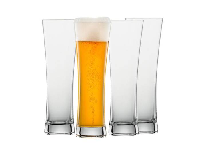 WEIZENBIERGLÄSER Beer Basic transparent 300 ml 4er Set