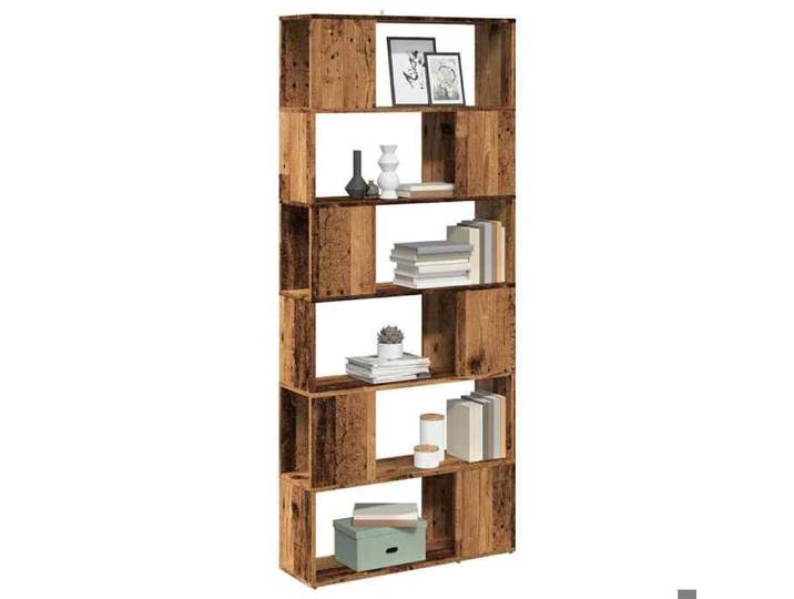 Meilleures Bibliothèque Cloison séparateur - vieux bois - 80x24x186cm Meuble de Rangement pour Livres SSD9625243