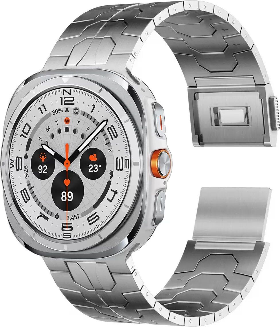 INF Premium Magnetisches Edelstahlarmband für Galaxy Watch 7 Silber