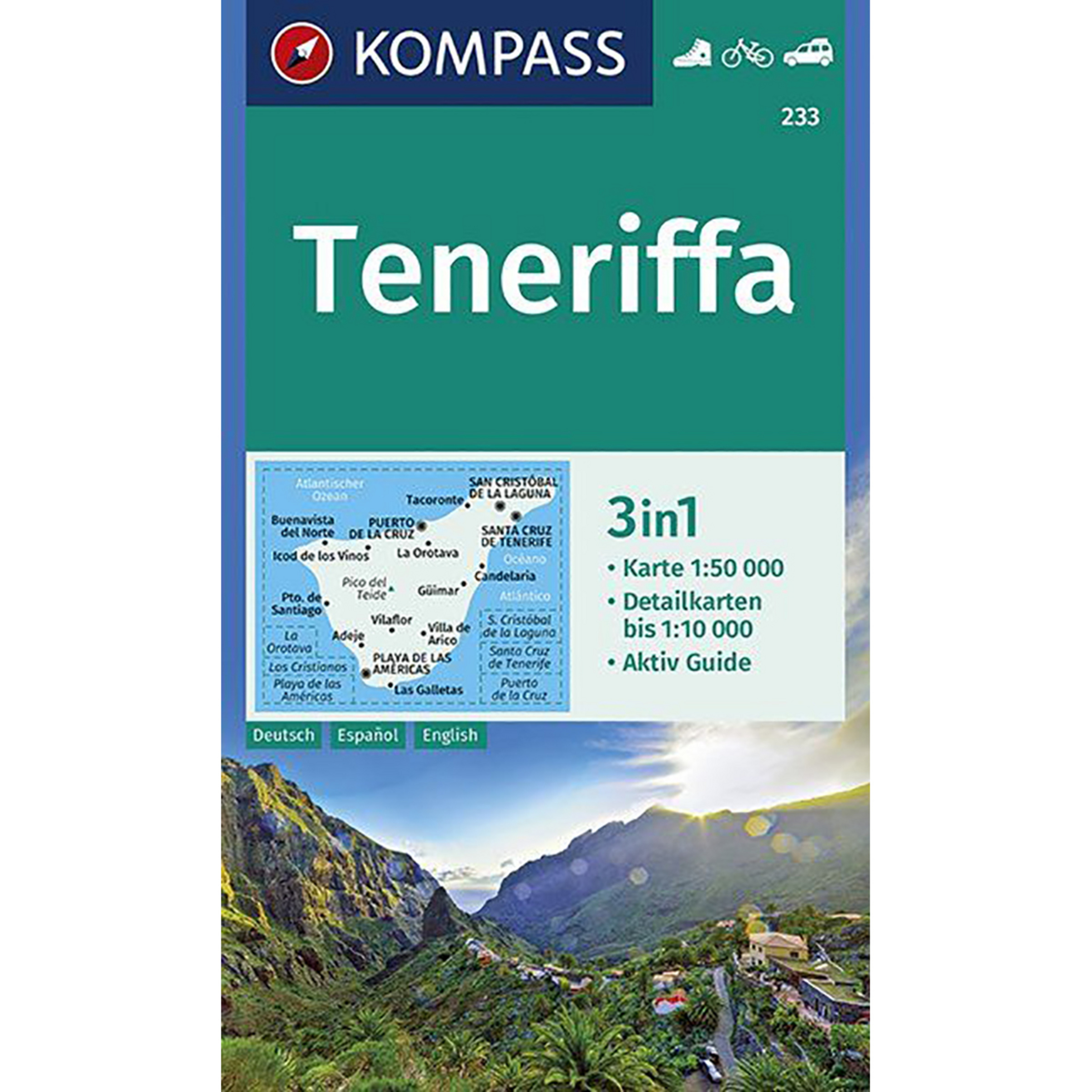 Kompass Verlag WK 233 Teneriffa Topografische Karten