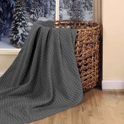 Home City, Inc. Jena Blanket, Twin, Charcoal