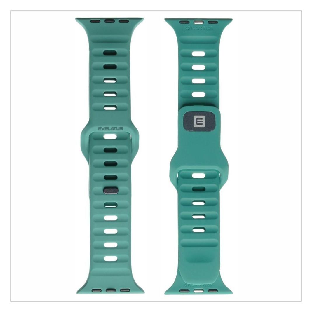Evelatus Strap Watch 42/44/45 Sport Silicone Loop Green (Silicone) (EVELATUS)