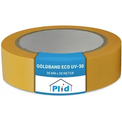 Plid, Klebeband, Goldband Malerkrepp Wasserabweisend- Malerklebeband Nassfest, 32 Rollen (30 mm)