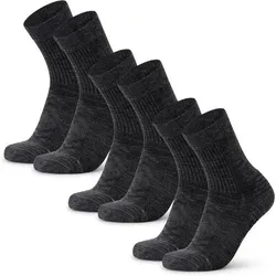 DANISH ENDURANCE Socken Light Hiking Crew, Größe 43-47 in Grau Grau