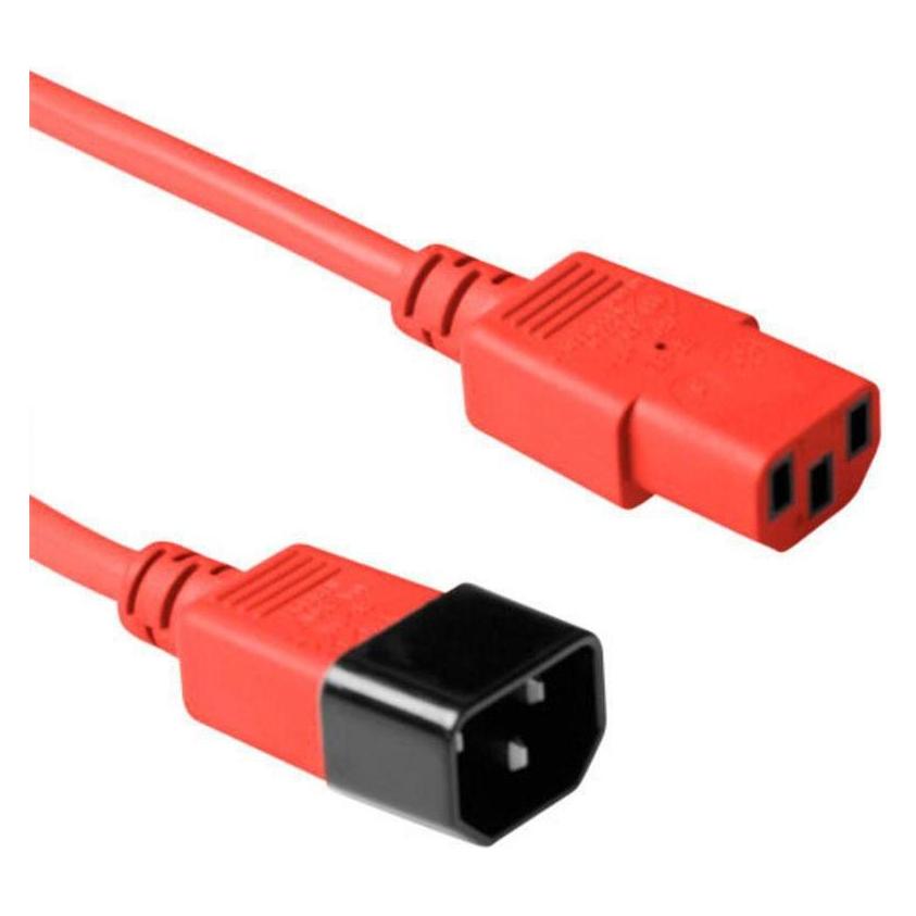 MicroConnect Red power cable C14F to C13M (3 m) (PE1413R3)