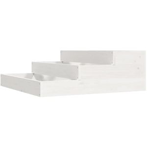 vidaXL Hochbeet 823907, aus Kiefernholz, 78 x 78 x 27cm, weiß