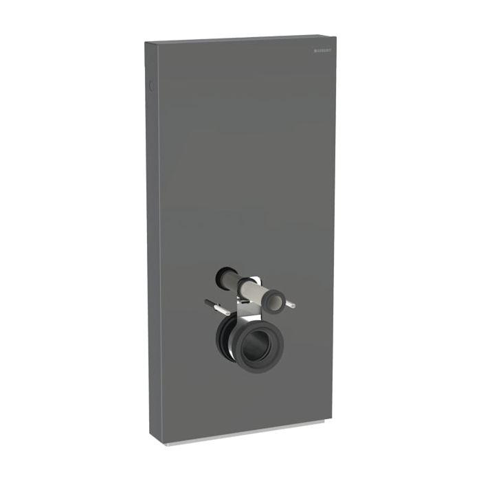 Geberit Monolith Wand-WC-Modul 131022JK5 Bauhöhe 101cm, Front Glas lava, Seite aluminium schwarzchrom