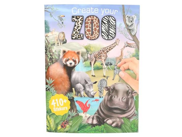 Depesche 13607 Creëer je dierentuin - kleurboek met 24 voorbedrukte pagina's om dierentuinmotieven te maken, incl. 3 dubbelpagina stickers