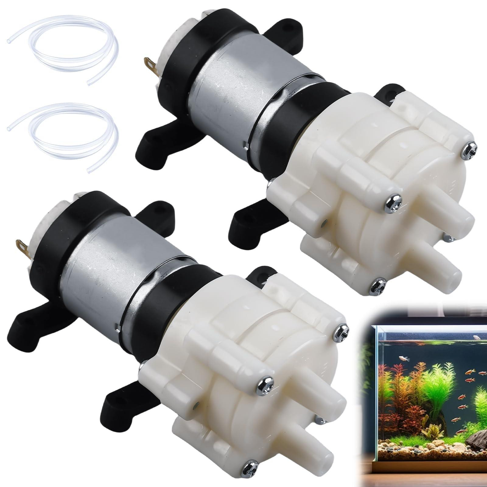 Dripio 2 stuks 12V membraanpompen, 1-2 liter per minuut, zelfaanzuigend, mini-waterpomp