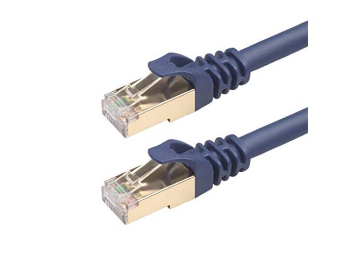 By Qubix - CAT8 - Ethernet kabel - 3 meter - RJ45 - donkerblauw - Netwerkkabel LAN - internet kabel