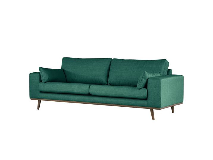 2-Sitzer Sofa Grün/Dunkelgrün Strukturstoff Otrera 197 x 81 x 88cm Retro