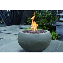 Gardenforma Gasfeuerstelle Marra, Beton-Optik grau, aus Faserbeton Betongrau