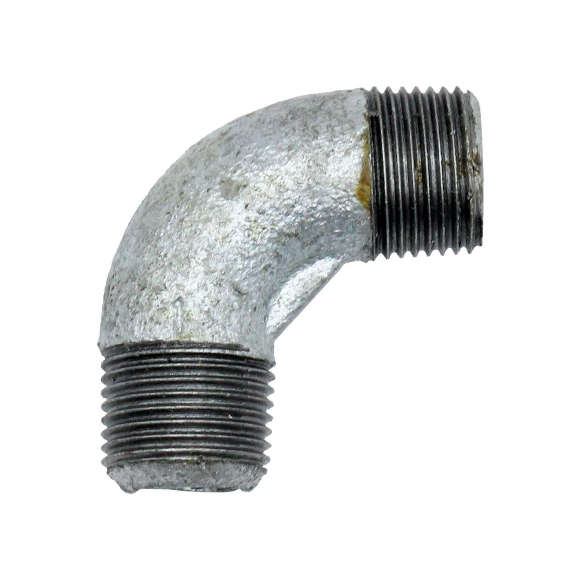 Riegler Winkel 94, 90°, AG/AG, R 1, schwarzer Temperguss feuerverz. (TFW 94-10)
