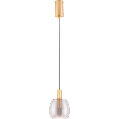 NOVA LUCE Pendelleuchte "IMATIA", gold (gold, rauch), 1, Ø 16cm H: 215cm, 1 Stk., Leuchten, Pendelleuchte