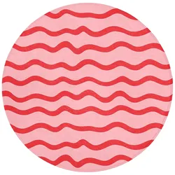 BADEMATTE Verspielt - Muster - Rot Badvorleger 70x70 cm