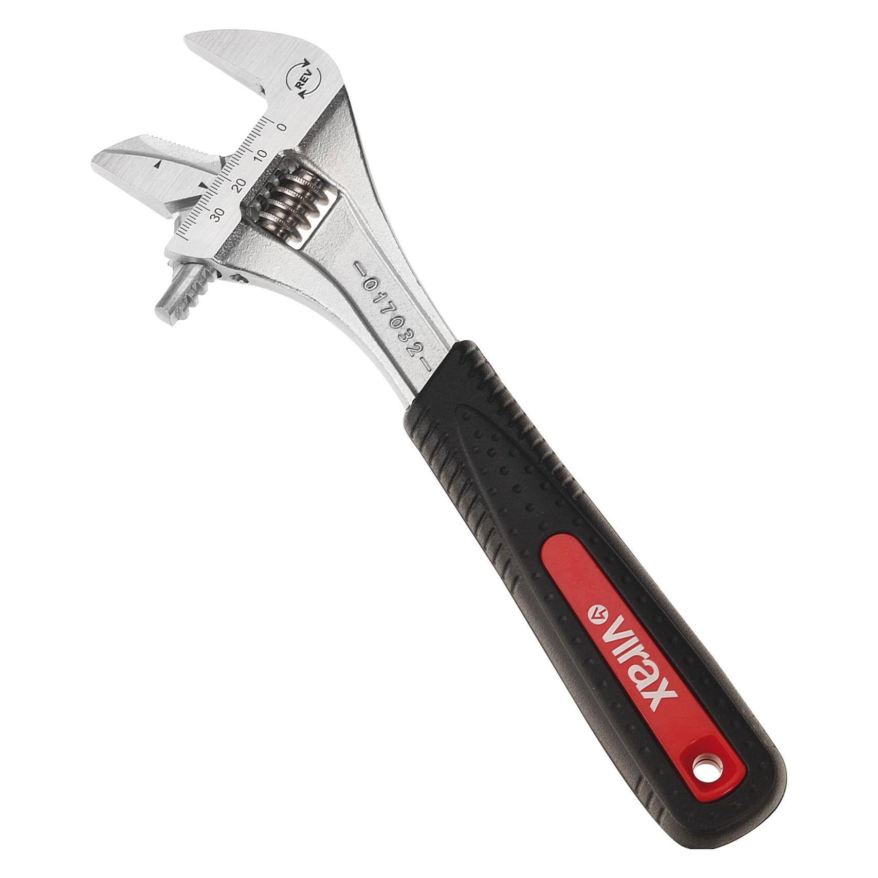 Virax Rollgabelschlssel 10" mit 2 in 1 Funktionsbacke fr Rohre und Muttern (017032)