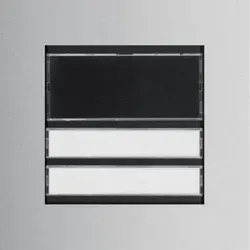 Elcom REN092Y Ruftaster Modul 2/1 mit LED-Namensschild u. LED-Zustandsanz. EB 2Draht MODESTA