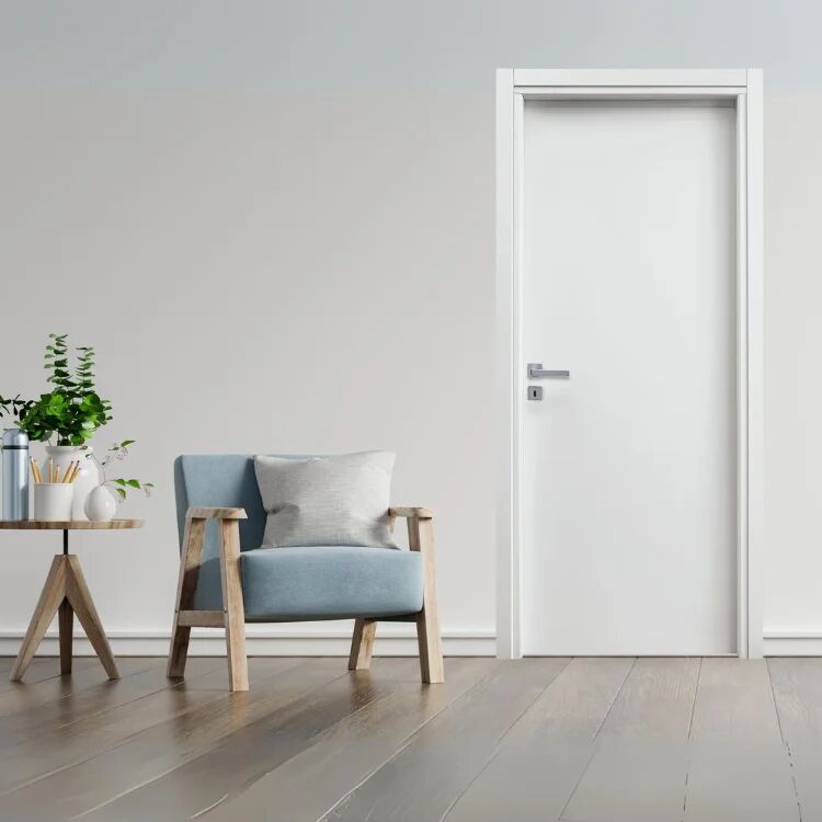 garneroarredamenti Porta battente reversibile per interni 70x210h cm bianca Niagara