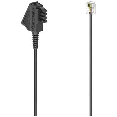 Hama Telefon (analog) Anschlusskabel [1x TAE-F-Stecker - 1x RJ11-Stecker 6p4c] 1.5m Schwarz
