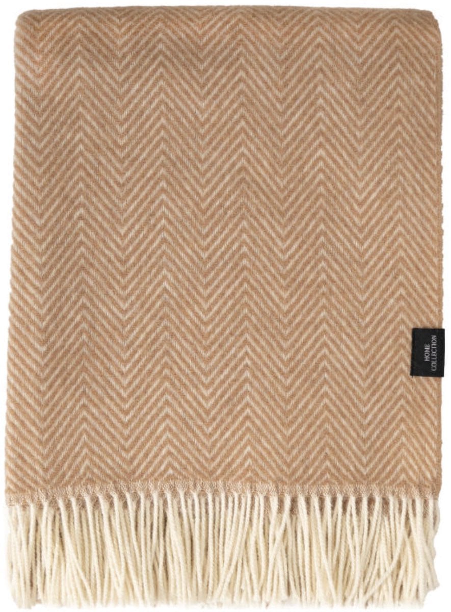 WOOOL Plaid Manhattan Beige 140 x 200 cm 100% Wol