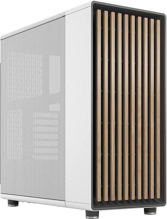 Famanu PC-Gehäuse Mini mit Holz- und Metallelementen - Weiß