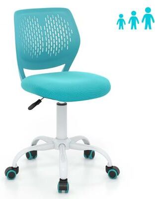 Swivel Home and Office Desk Armless Chair with Adjustable Height