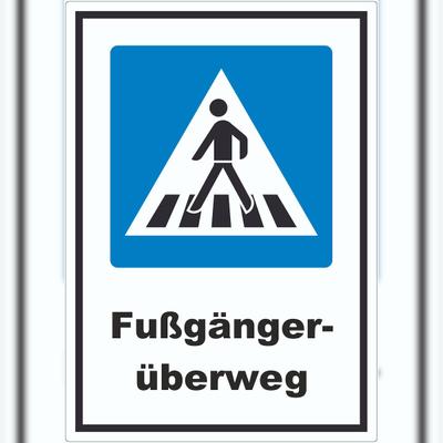 HB-Druck Fußgängerüberweg Aufkleber A8 (52x74mm)