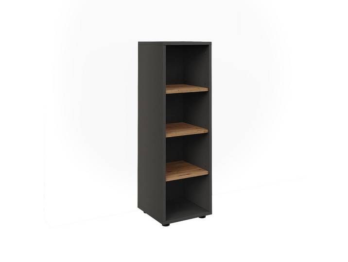 Vicco Midischrank Irma, Anthrazit/Goldkraft Eiche, 30 x 95 cm 4 Ablagefächer, Anthrazit, Eichefarben, Holzwerkstoff, Rechteckig, 30x95x30 cm, Badezimmer, Badezimmerschränke, Midischränke
