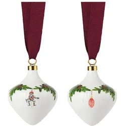 Royal Copenhagen, Christbaumschmuck, Star Fluted Weihnachtsornament (2x)