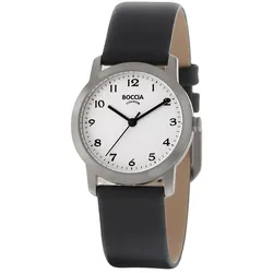 Boccia 3291-01 Titan-Damenuhr mit Lederarmband