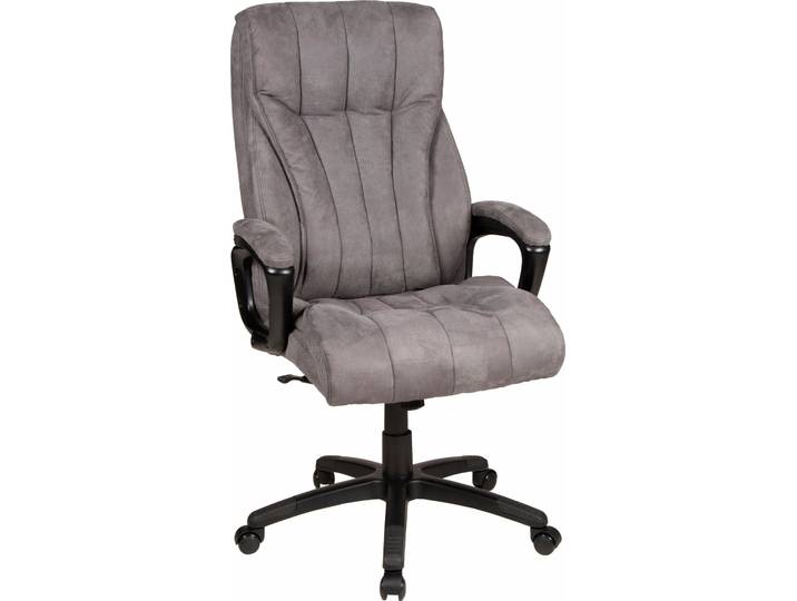 Chefsessel DUO COLLECTION John XXL , grau, B:68cm H:113cm T:68cm, Stühle, Chefsessel, mit gepolsterten Armlehnen