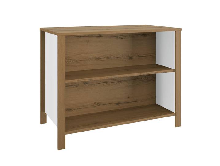 Mid.you Kücheninsel Eden, Weiß, Eiche, Holzoptik, nur wie online abgebildet bestellbar, 120x93x65 cm, Küchen, Küchenmöbel, Kücheninseln