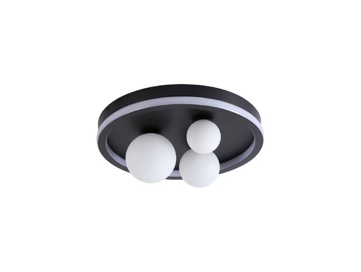 Dimmbare LED Design Deckenlampe „Trident“ Schwarz, Weiss Searchlight