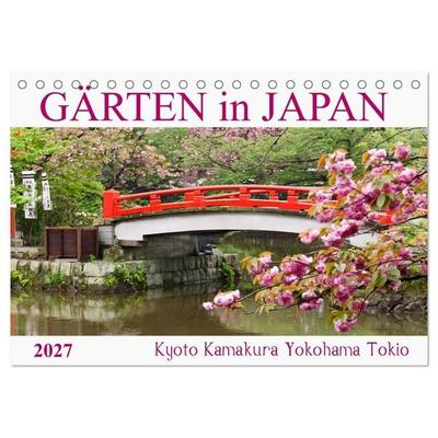Gärten in Japan (Tischkalender 2027 DIN A5 quer), CALVENDO Monatskalender