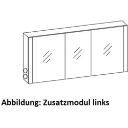 Artiqua LED-Spiegelschrank, Graphit Struktur quer, 071-SET-4-15-UN-401 071-SET-4-15-UN-401