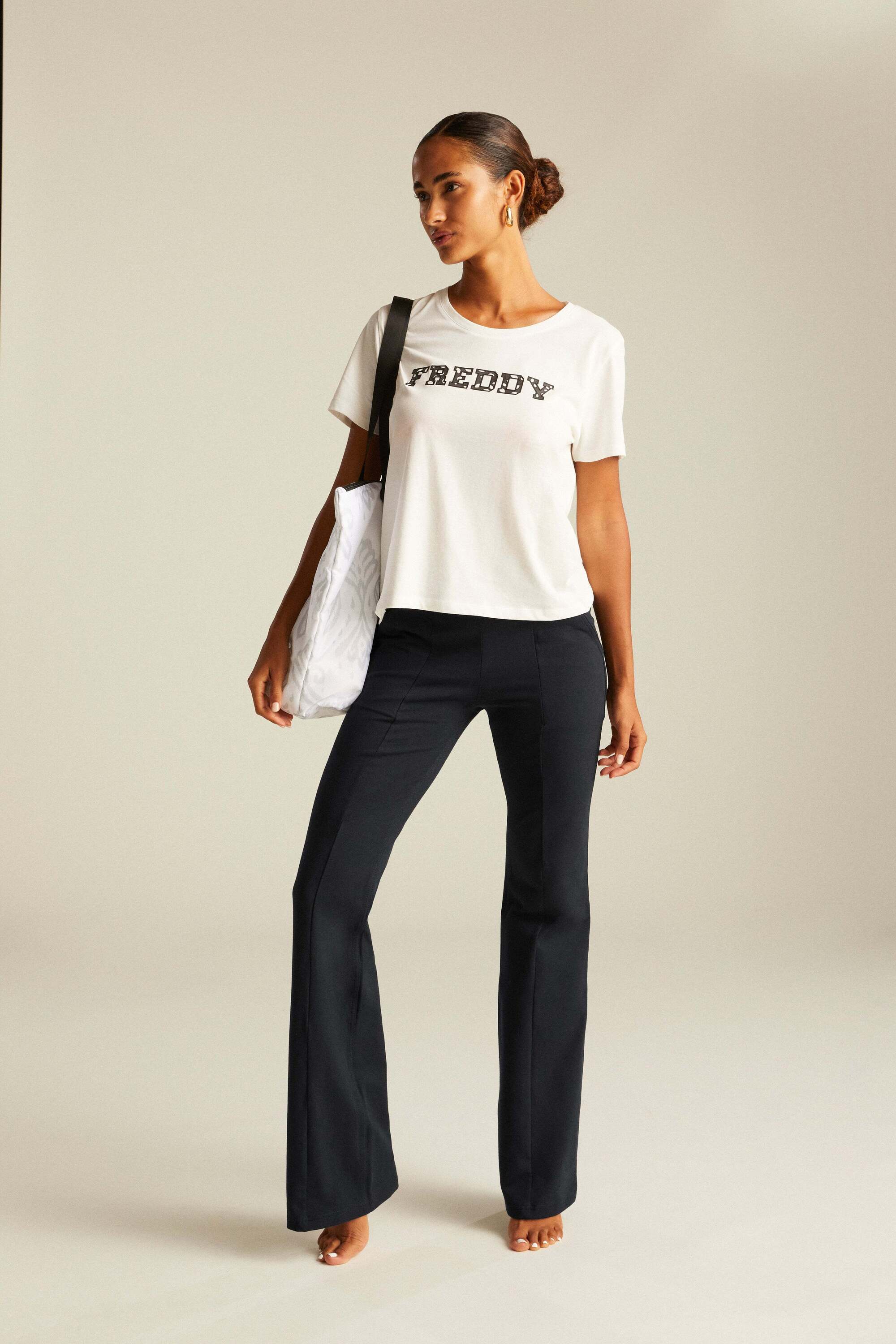 Jeggings FREDDY "Leggings NOWY11MS2505ORG", Damen, Gr. XL, EURO, schwarz, Obermaterial: 81% Baumwolle CO. 19% Elasthan EL., Hosen Jeggings schwarz XL, EURO
