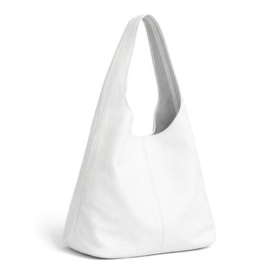 Schultertasche "White", Damen, Gr. B/H/T: 55cm x 40cm x 15cm onesize, weiß, Leder, COLLEZIONE ALESSANDRO, Taschen Schultertasche, aus Rindsleder, super soft