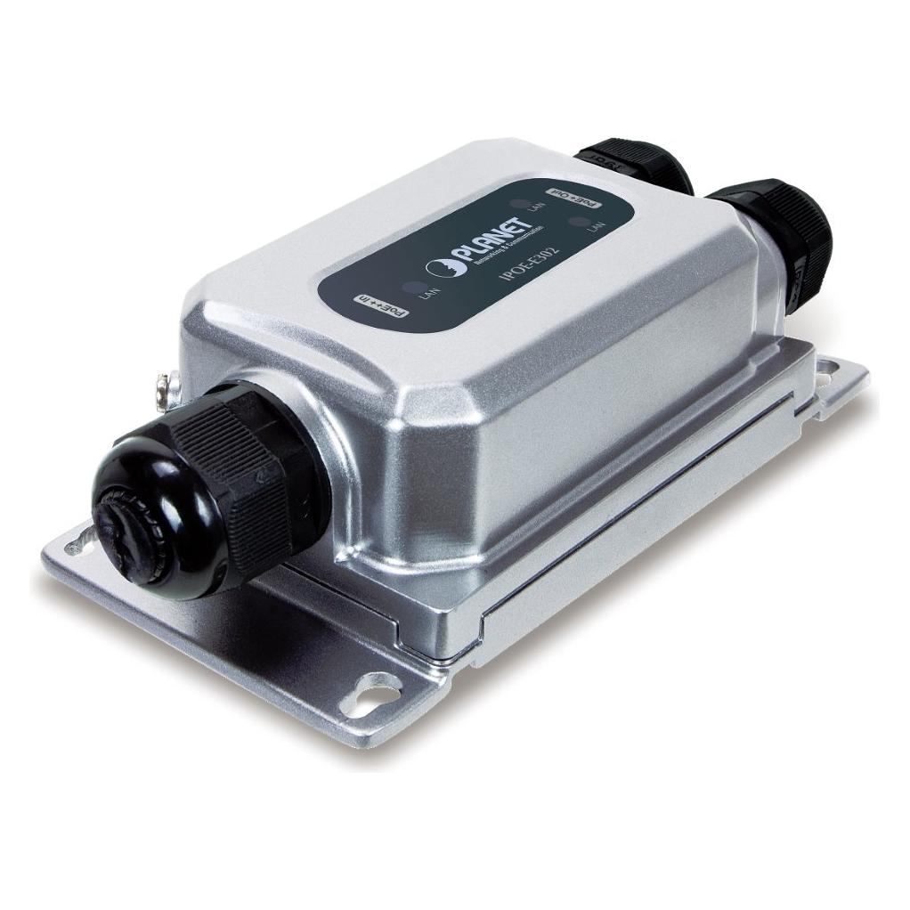 Planet IPOE-E302 Industrieller PoE/LAN-Extender, 1x PoE-Eingang 95 W, 2x PoE-Ausgang 60 W, 802.3bt/at/af, (802.3af (PoE), 802.3at (PoE+), 802.3bt (PoE++), 65 W) (IPOE-E302)